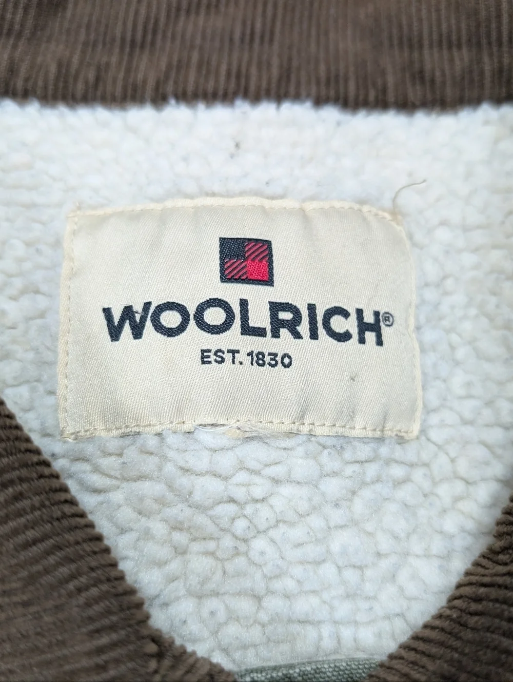 Woolrich Jacket Mens XXL Green Barn Chore Coat Canvas Sherpa Lined Rugged Work